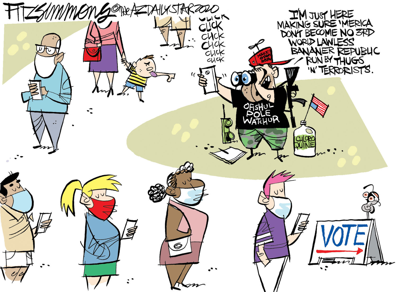 Daily Fitz Cartoon: Poll Watchers
